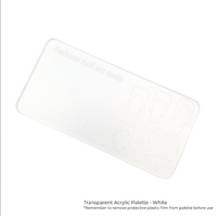 Transparent Acrylic Palette to Practice Gel Polish or Art - White