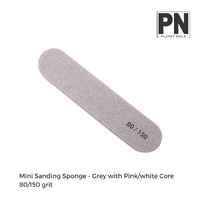 Mini Sanding Sponge - Grey with Pink/white Core - 80/150 grit