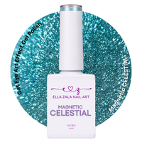 Celestial Blue Magnetic Cat Eye Gel Polish | Ella Zala | HEMA &amp; TPO Free