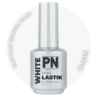 15ml - WHITE LASTIK - One Coat Colour - Soak off UV/Led Gel
