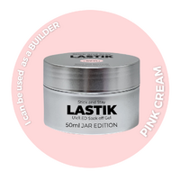 50ml JAR - PINK CREAM LASTIK - Stick And Stay BIAB - Soak Off UV/Led Gel