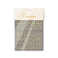 3d Rectangle sticker in Gold