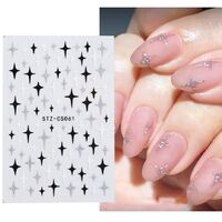 Black and White Nail Art Sticker TWO pack