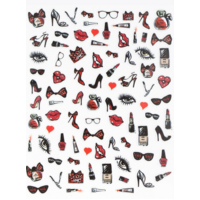 Nail Art Sticker - Lips and High heels
