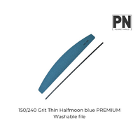 150/240 Grit - BLUE Halfmoon Premium Washable - Black Core - THIN file