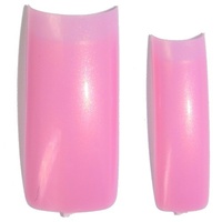 100 X Tips + Box - Shimmer Pearl Pink