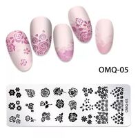 Metal Stamping Plate - OMQ05 - Flowery Joy
