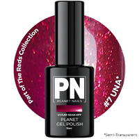 **NEW SIZE 15ml** Planet Gel Polish – P007 UNA (Red/Shimmer) – HEMA Free UV/LED Soak Off