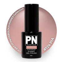 Planet Gel Polish – P124 PIA (Nude) – HEMA Free UV/LED Soak Off, 15ml