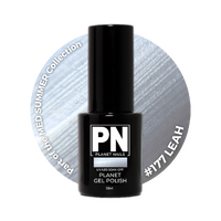 **NEW SIZE 15ml**  Planet Gel Polish – P177 LEAH (Silver/Shimmer/Glitter) – HEMA Free UV/LED Soak Off, 15ml