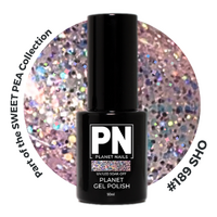 Planet Gel Polish – P189 SHO (Nude/Glitters) – HEMA Free UV/LED Soak Off, 15ml