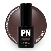 Planet Gel Polish – P213 DEL (Brown) – HEMA Free UV/LED Soak Off, 15ml
