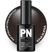 Planet Gel Polish – P346 ELENA (Brown) – HEMA Free UV/LED Soak Off, 15ml