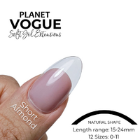 Planet Vogue- Almond Short - 504 Tips/Bag