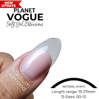 Planet Vogue - Almond Medium - 600 Tips/Bag