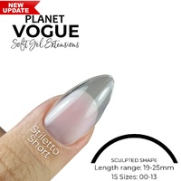 2 Bag Special.  Planet Vogue Stiletto Short Soft Gel Extensions - 600 Pack - NEW UPDATE
