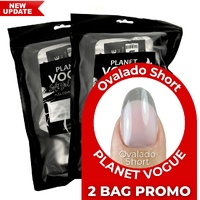 2 Bag Special. Planet Vogue Ovalado Short Soft Gel Extensions - 600 Pack