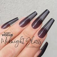 Planet Vogue- MIDNIGHT GLASS - Coffin Long - 260 Tips/Bag