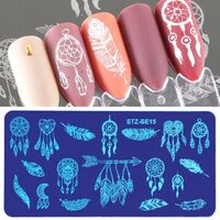 Stamping Plate - Feather Babe  - BE15