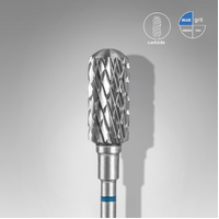 STALEKS - Carbide nail drill bit safe rounded cylinder blue EXPERT head diameter 6 mm/ working part 14 mm